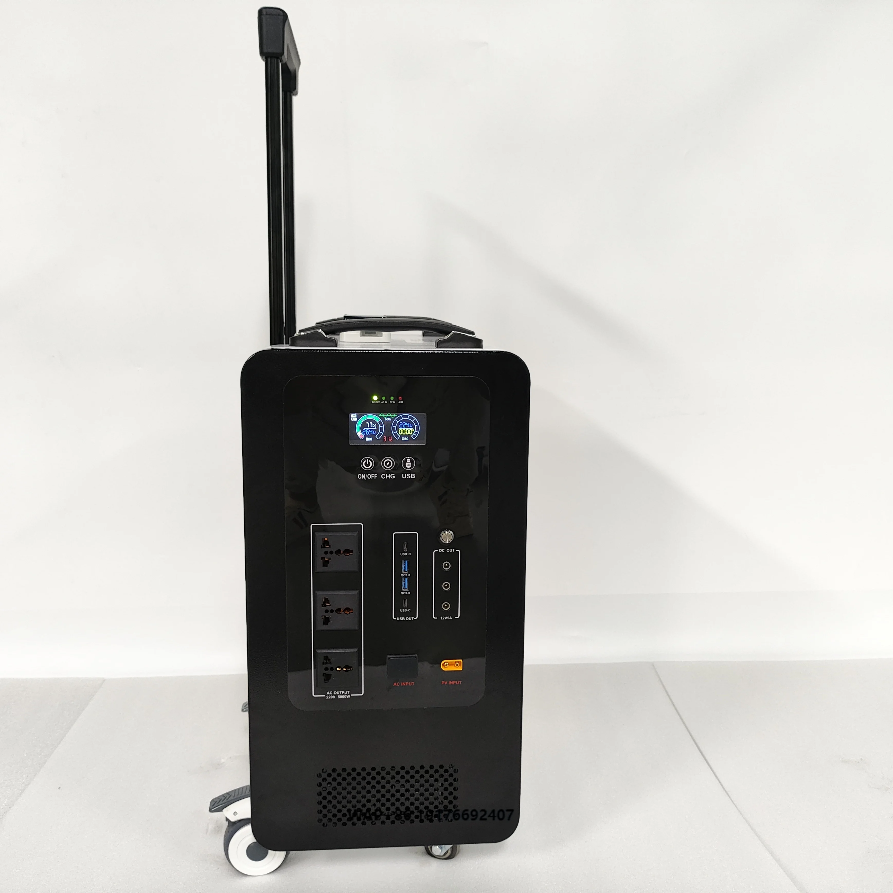 

Portable 3000W Solar Power Station Generator with Lithium Ion Battery 3072Wh Capacity Pure Sine Wave Inverter and Solar Panel