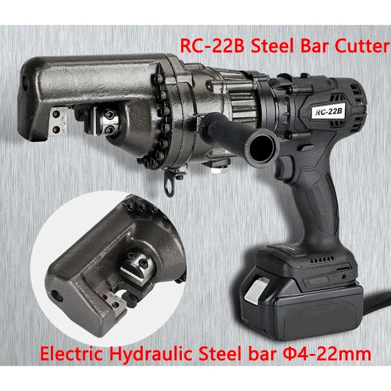 Handheld Electric Hydraulic Steel bar Shear RC-22B Rebar Scissors Portable Steel bar Cutting machine Rebar Cutting Pliers 4-22mm