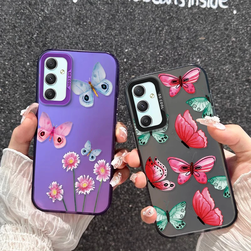 

Gradient Butterfly For Samsung Galaxy A15 A54 A55 5G A51 A50 A24 A35 A72 4G A71 A53 A31 A32 A25 A73 A33 A22A 52S Phone Case