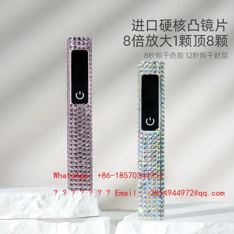 New Handheld Nail Art Full Diamond Straight Light, Energy Storage Spotlight Type, Fast Drying Nail Slice Baking Light