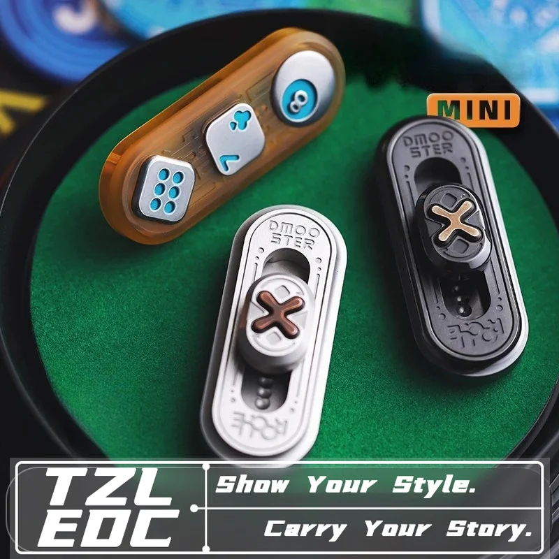 EDC Trendy Toy Black Technology Crispy Stick Mini Mechanical Push Card Metal Stress-Relief Toy Colorful Cute Perfect Gift
