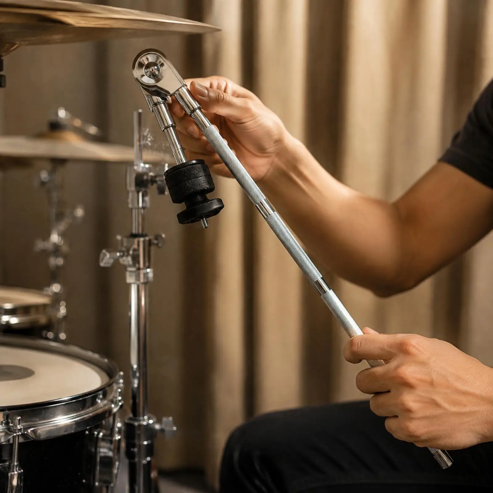 cymbal-stacker-boom-arm-for-drum-set-durable-stainless-steel-extension-holder-with-8mm-threaded-end-for-cymbals