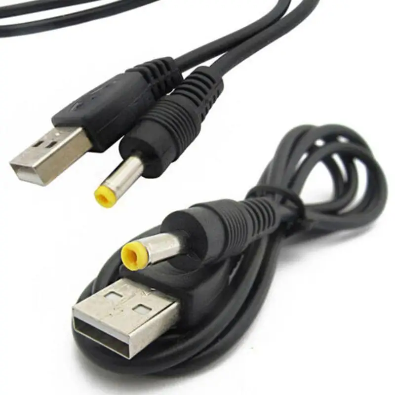 For PSP 1000 2000 3000 Game Console USB To DC 4.0x1.7mm Power Charging Cable Cord High Speed 5V 1A USB Charger Adapter Wire Line