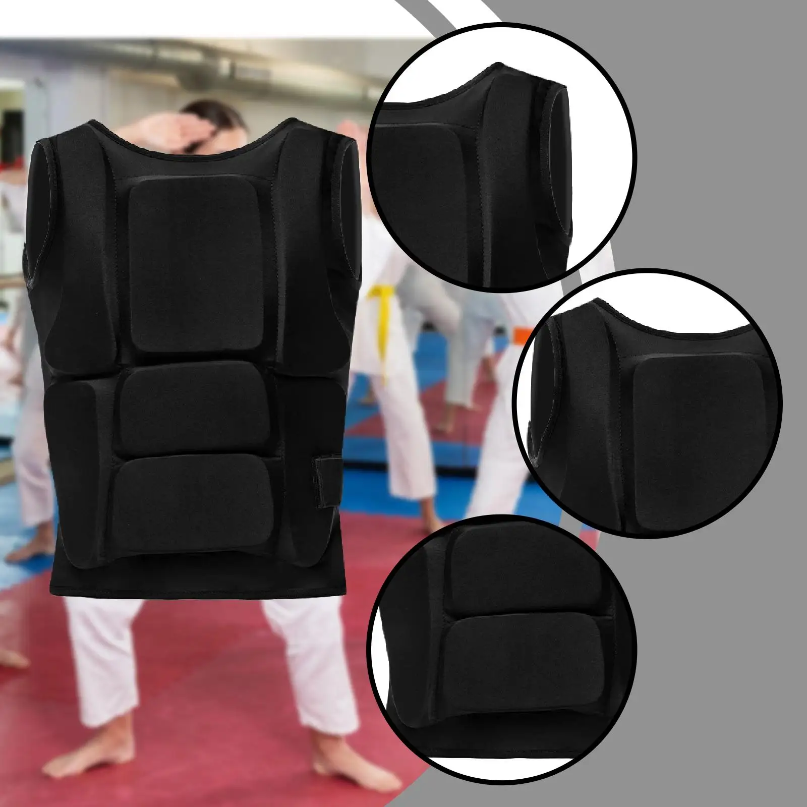 Karate Chest Protector Protection Professional Equipment Rib Shield Taekwondo Vest for Sparring Grappling Boxing Sanda