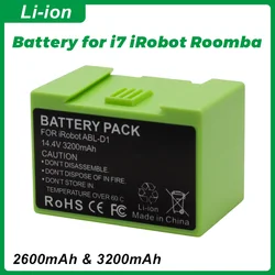 New 14.4V 3200mAh i7 Battery Replacement for iRobot Roomba e and i Series i7+ e5 7150 7550 i3 3150 i3+ 3550 i4 4150 i4+ 4624864