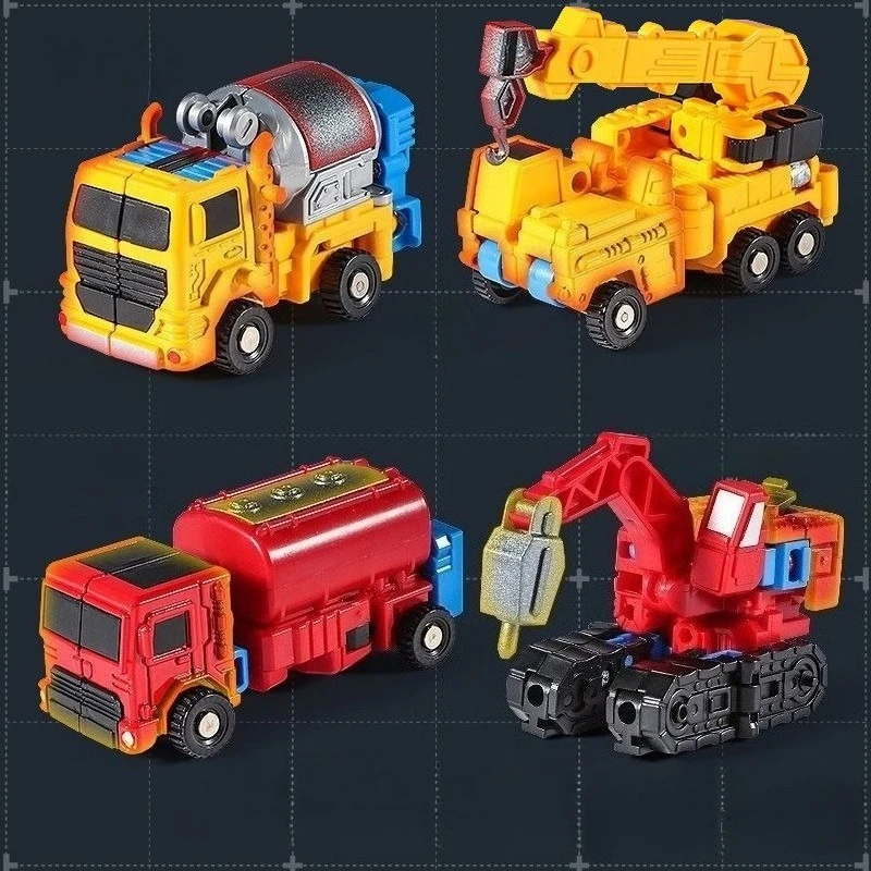 6IN1 Firefighting Mech Warrior Car Deformation Robot Plastic Model Toys Children's Toys for Boys Xmas GiftsBirthday Guests Gifts
