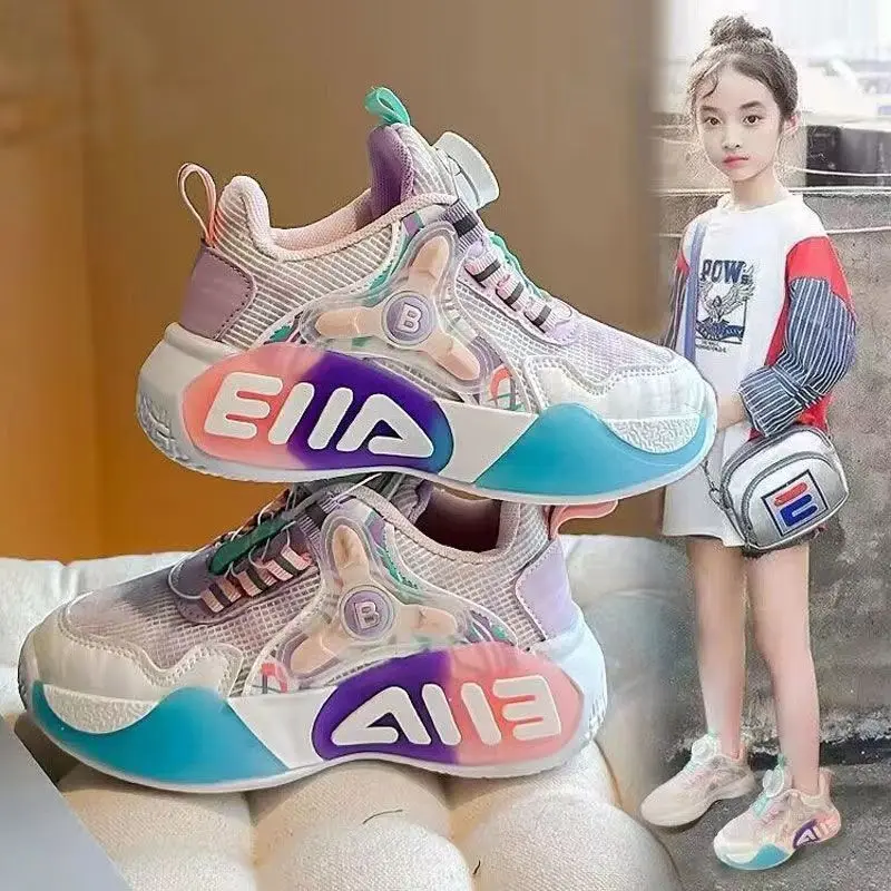 3-15 anni Scarpe per bambini Moda Sneakers per bambini Tendenza Scarpe sportive per ragazze Scarpe da ginnastica casual per ragazzi traspiranti