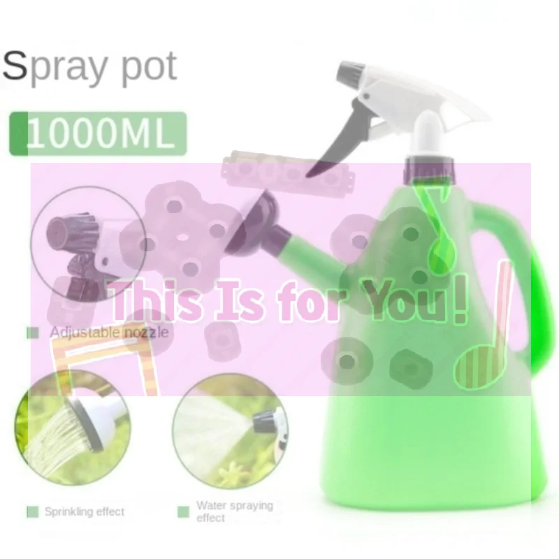 Pressure Spray Water Kettle, Plastic Garden Plants Watering Can Pot, Gardening Supplies 1L Adjustable 2 In 1 Flower Sprayer Home