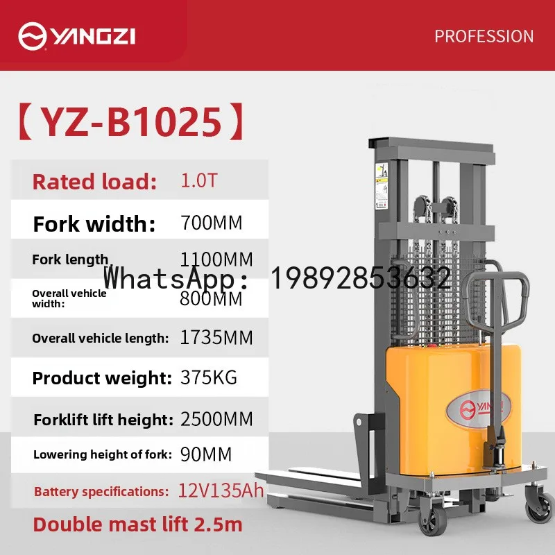 YFY Semi-Electric Pallet Truck Unloading Handling Lifting Forklift Pallet Stacker Pallet Loader Workshop Factory
