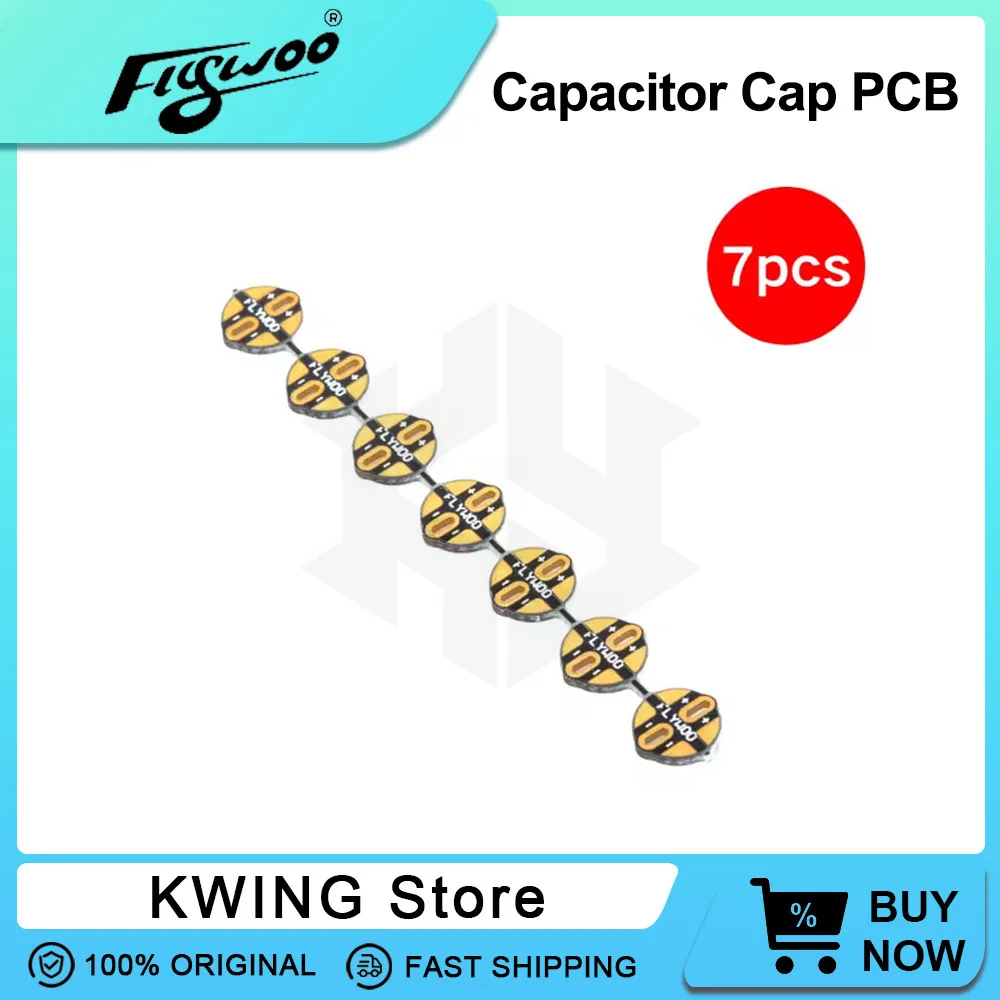 7pcs Flywoo Capacitor Cap PCB Cap Makes Attaching a Wire to Your Capacitor Simple
