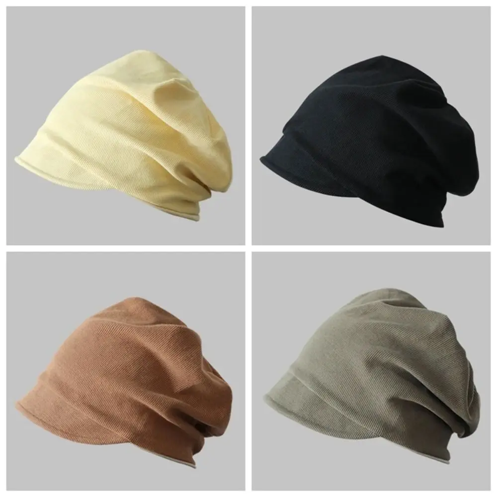 

Chemo Cap Solid Color Beanie Hat Ear Protection Keep Warm Slouchy Baggy Caps Thicken Casual Skull Cap Outdoor Headwear
