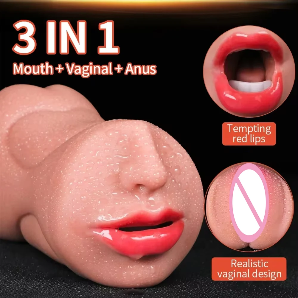 Realistic Male Masturbators Cup Artificial Vagina 3D Pocket Pussy Real Vagina Sextoys Silicone Sex toy for Men Adult Product