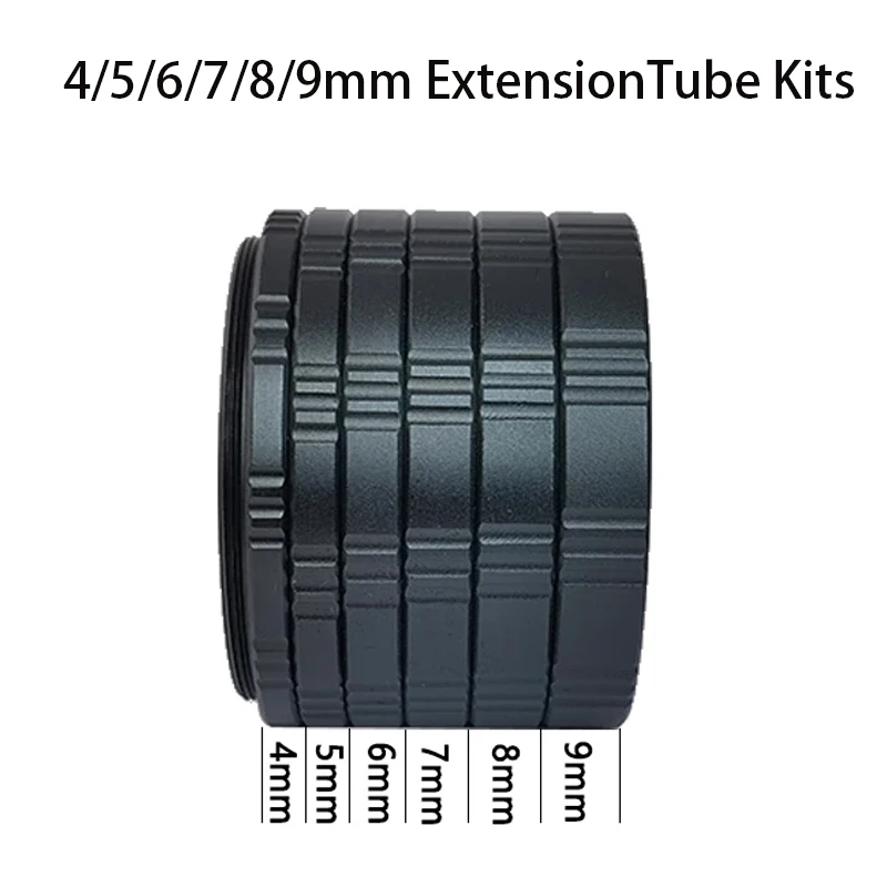 M54x0.75 Metal Focal Length Extension Tube Kits 4/5/6/7/8/9mm for Astronomical Telescope Photography Extending T Ring