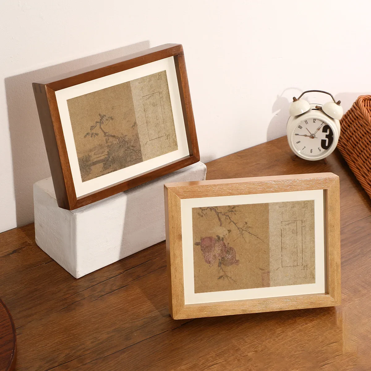 Solid Wood Right Angle Photo Frame 6/8/10-inch & A4 Frame High-grade Sapele/teak Wood Display Picture Frames Home Decor Gifts