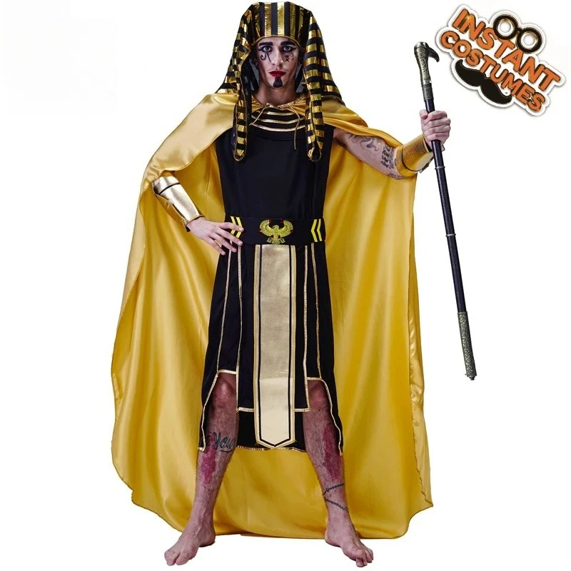 

Halloween Men Ancient Egyptian Queen Costume Cosplay Halloween Women Costume Adult Men Egypt Pharaoh Clothes Performance Party