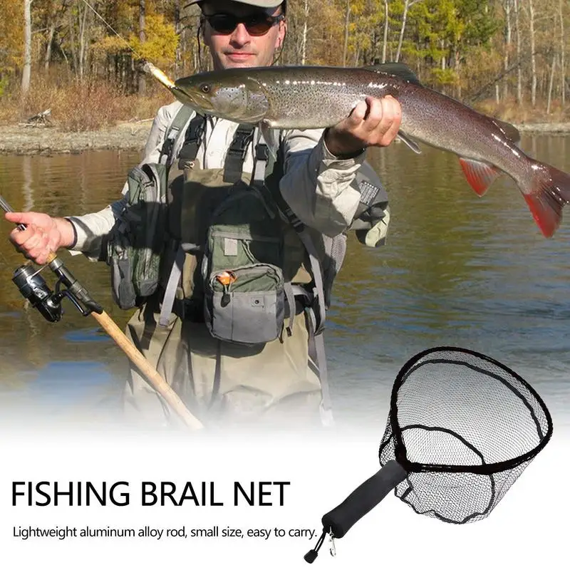 子供用ポータブル釣りネット,フィッシングアクセサリー,ロープで紛失した,淡水釣りネット