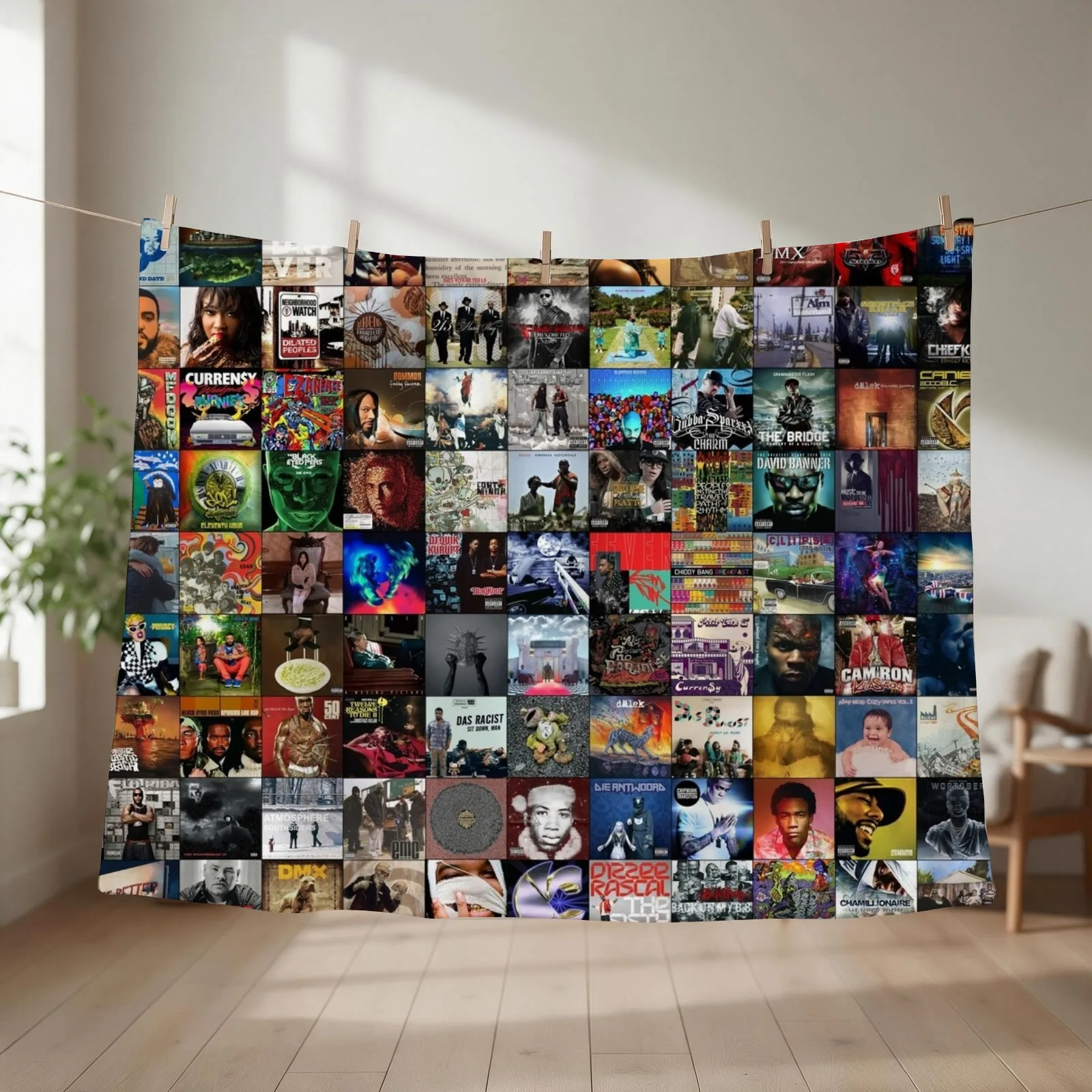 New Rap Music Albums Throw Blanket couch cozy soft plush fuzzy picnic outdoor blanket