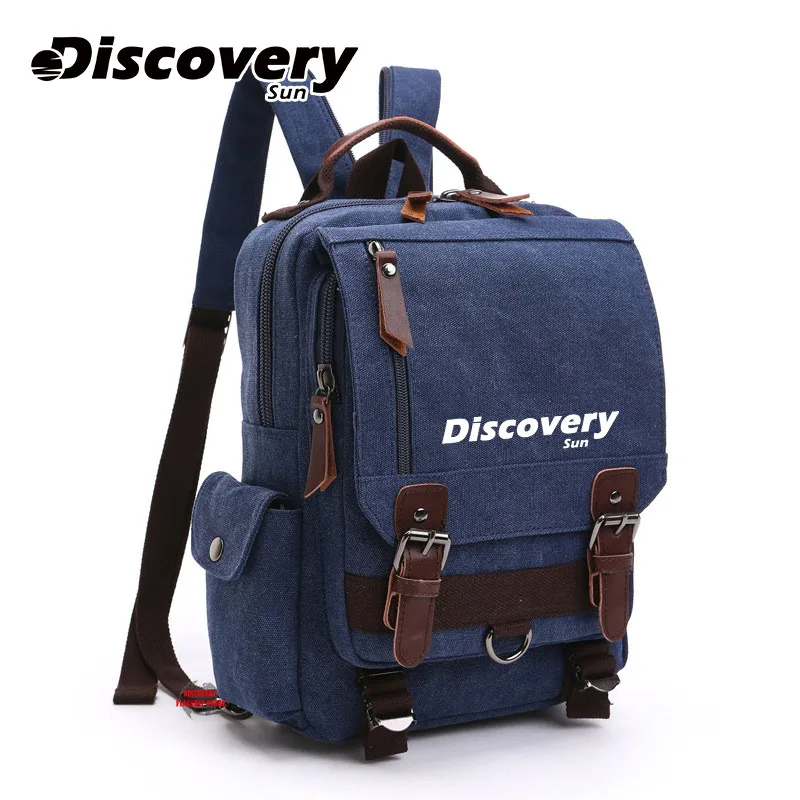 DISCOVERY-SUN Retro Travel Backpack Multifunctional Laptop High Quality Business Camping Backpack Youth Fashion Backpack