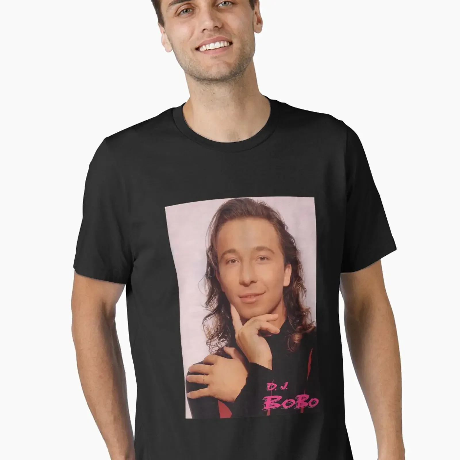 Thumbnail 1 of 7 Essential T Shirt DJ BOBO designed and sold by ThunderJacket vintage Washed graphic Comfortable Versatile