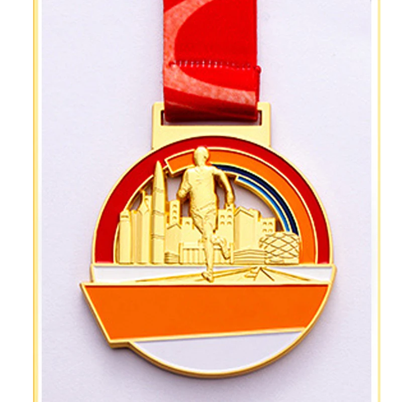 وسام الماراثون المعدنية، التخصيص الإبداعي، هدايا تذكارية لمنافسة الجري، جائزة، ديكور معلق حول الرقبة، قطعة واحدة
