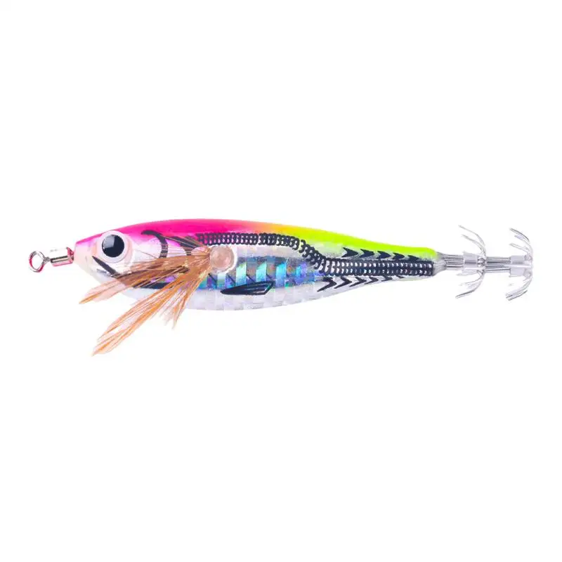 Jigs Fishing Lures Squid Jig Hooks 3D Salmon Jigs Trolling Lures Deep Sea Fishing Lures Saltwater Jigs Animated Lure For Fishing