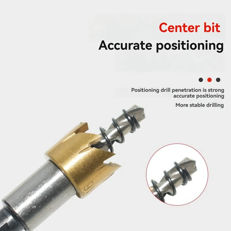 ABJI-5Pcs High-Speed Steel Hole Opener Electric Drill Drilling Tool Set Special Metal Hole Opener