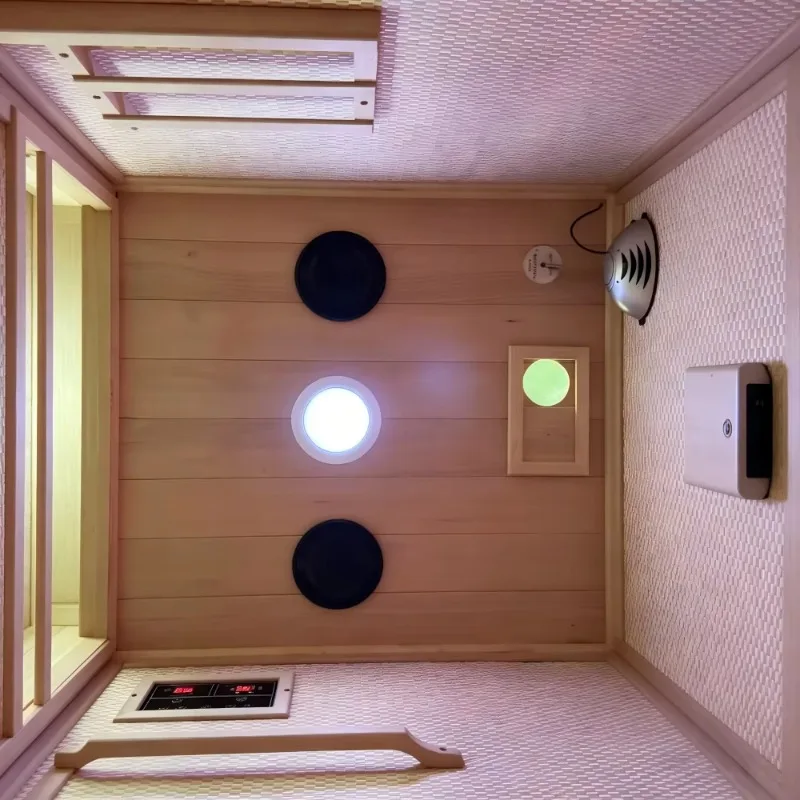 Mini Modern Electric Acrylic Sauna Rooms For 2 Persons With Dry Steam Control Panel Eco-Friendly For Villa Use