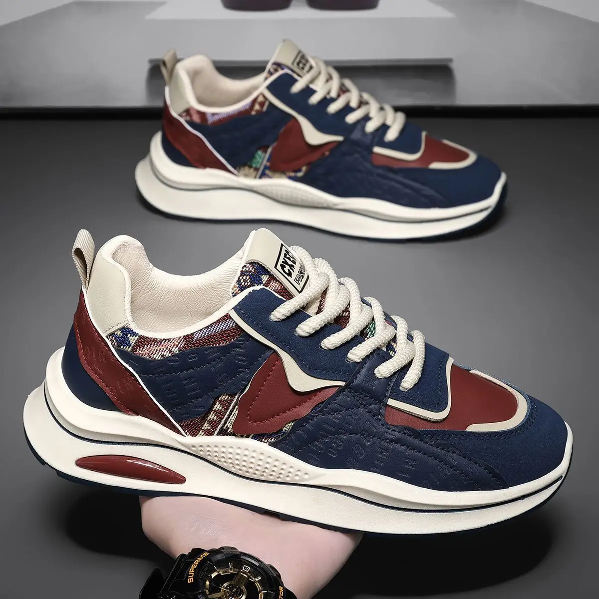 Chaussures de course décontractées pour hommes, respirantes, en maille, antidérapantes, légères, pour l'entraînement, livraison gratuite, augmentation de la taille, pour l'athlétisme en plein air