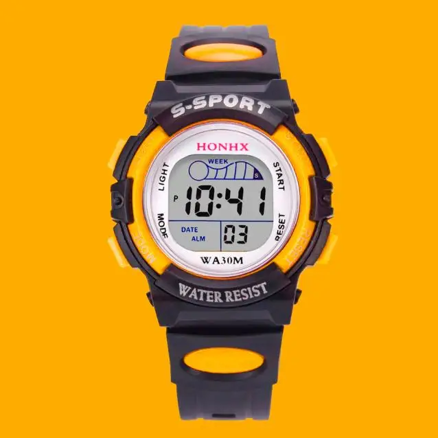 Montre de sport numérique LED pour enfants, montres pour enfants, bracelet en silicone, horloge pour enfants, étudiant, fille, garçon