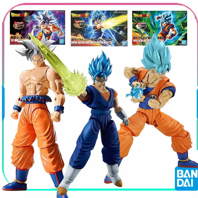 

Bandai Original GUNDAM Figure rise Dragon Ball SUPER SAIYAN GOD SUPER SAIYAN VEGETTO Assembly model accessories