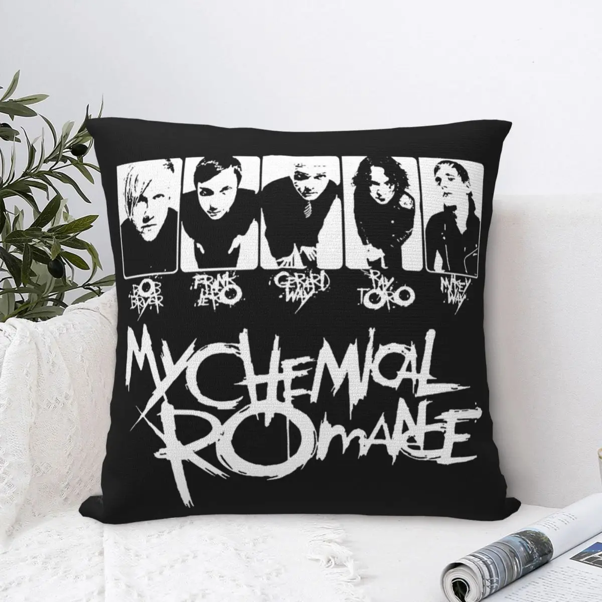 My Chemical Romance poszewka tkanina z nadrukiem poszewka na poduszkę dekoracje poszewka na poduszkę siedzenie hurtowo 40*40cm