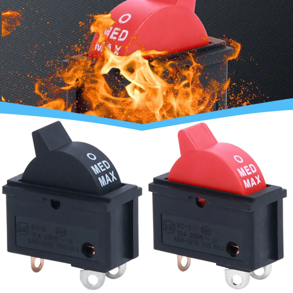 Black, Red Three-speed Switch 10A Current Rating 250V Voltage Rating Black And Red Colors Flame Retardant Material