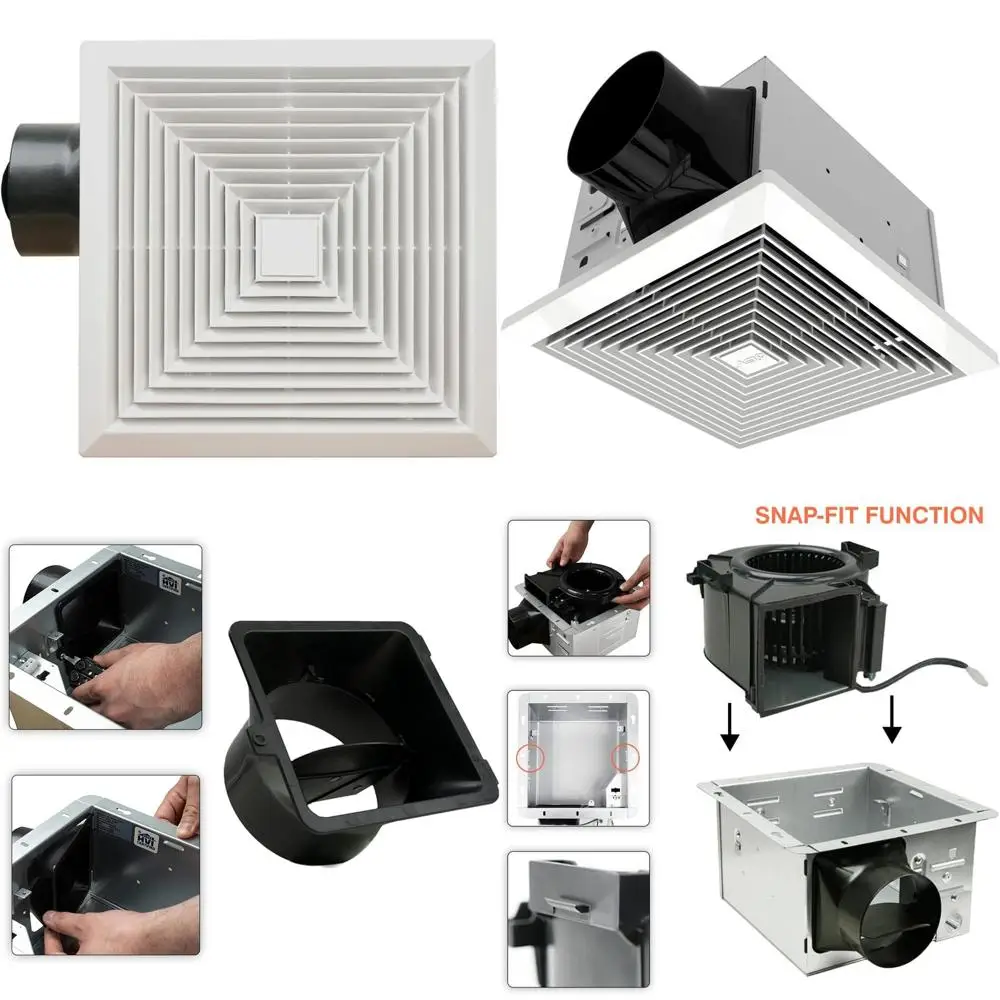 

Energy-Efficient 110CM Bathroom Exhaust Fan with 1.2 Sones, 4 Duct Collar, Suitable for Rooms up to 110 Sq. Ft., Ultra-Quiet Ope
