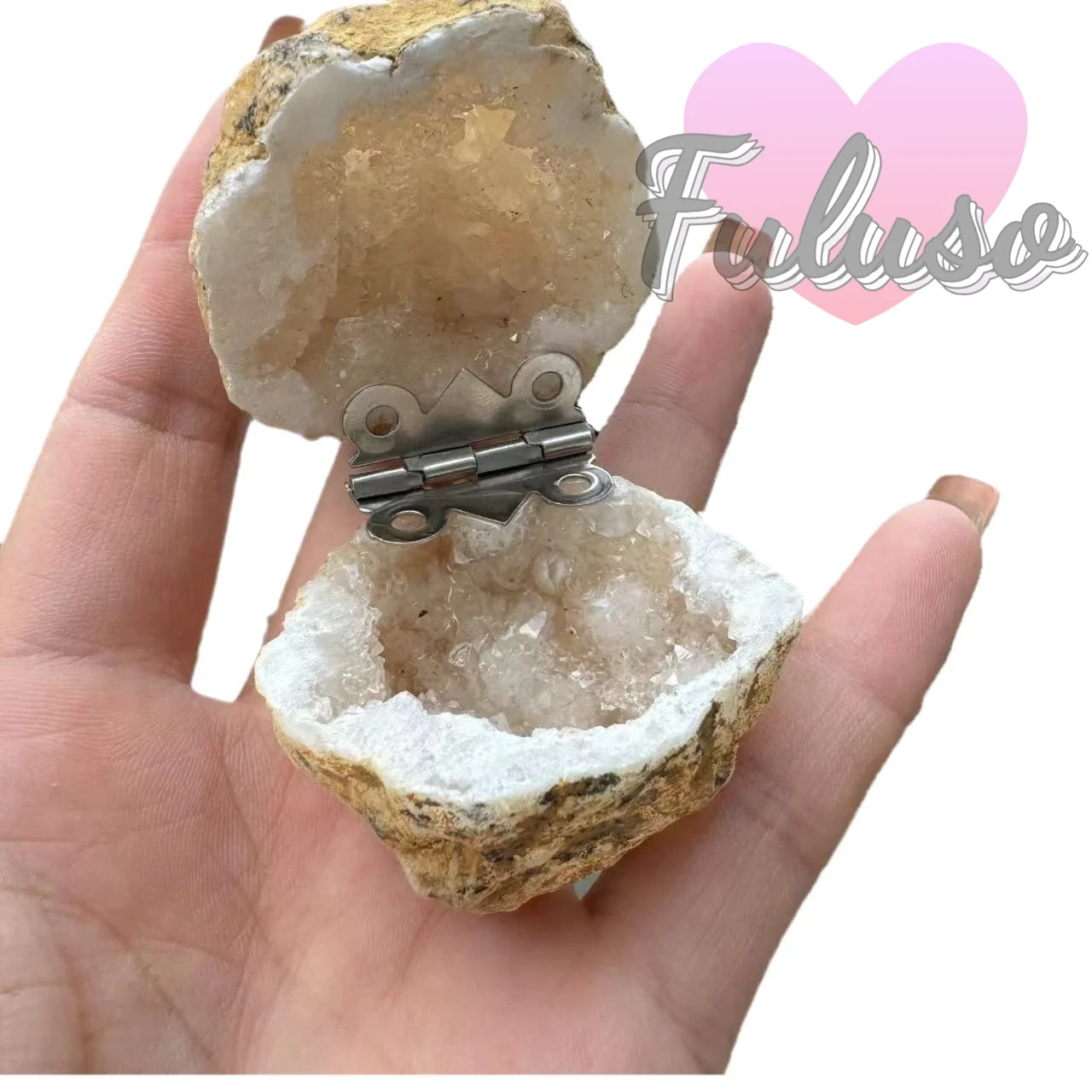 Bling Bling Natural crystal raw stone white Rogo agate geode ring box jewelry earrings studs storage ornaments wedding