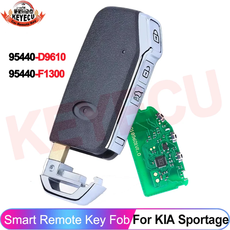 

Умный автомобильный ключ с 3/4 кнопками 95440-D9610 95440-F1300 95440-D9600 для KIA Sportage 2019 2020 2021 2022, брелок-пульт, FCC ID: FOB-4F23