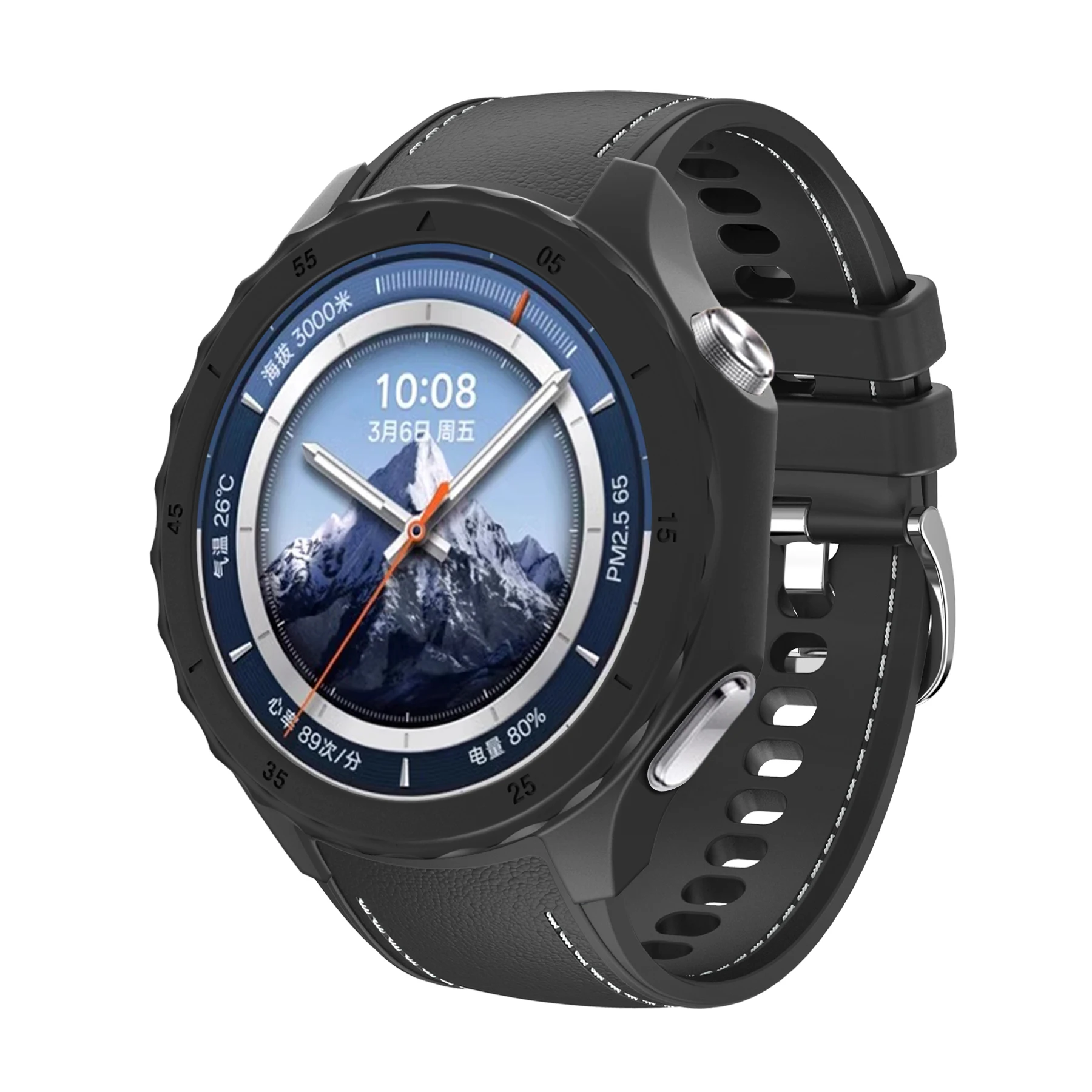 

Для Oppo Watch X2 Силиконовый чехол Защитный чехол для умных часов - черный