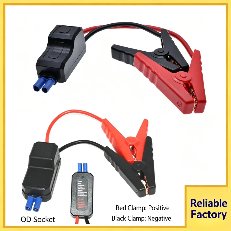 Cosses de démarrage d'urgence pour voiture avec protection intelligente contre la connexion inversée 650A, câbles de démarrage multifonctionnels pour batterie de voiture EC5