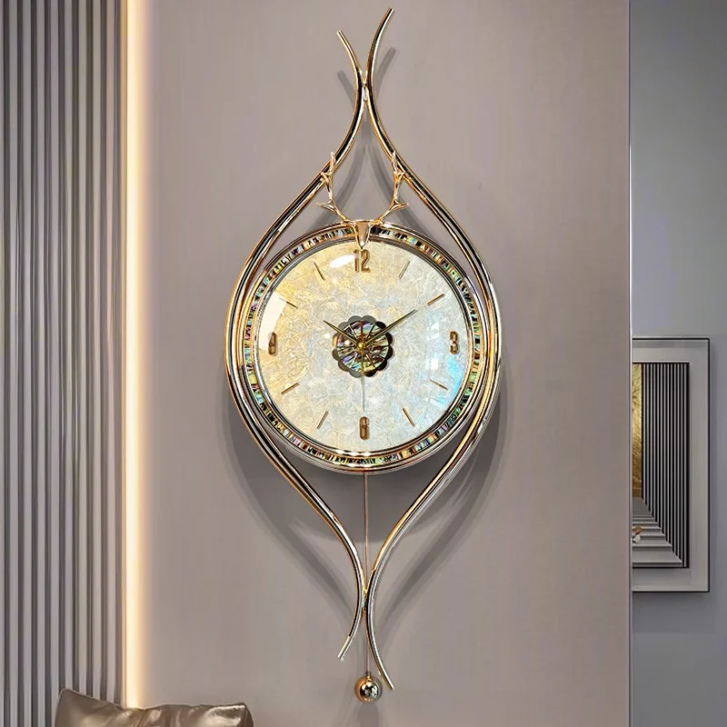 Premium Luxury Wall Watch Clock Custom Quality Modern Metal Wall Clock Luxury Bedroom Large Horloge Murale Living Room Decor