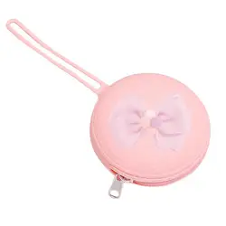 Silicone Pacifier Holder Portable Silicone Storage Pouch For Travel Small Storage Purse With Zipper And Rope For Jewelry Keys