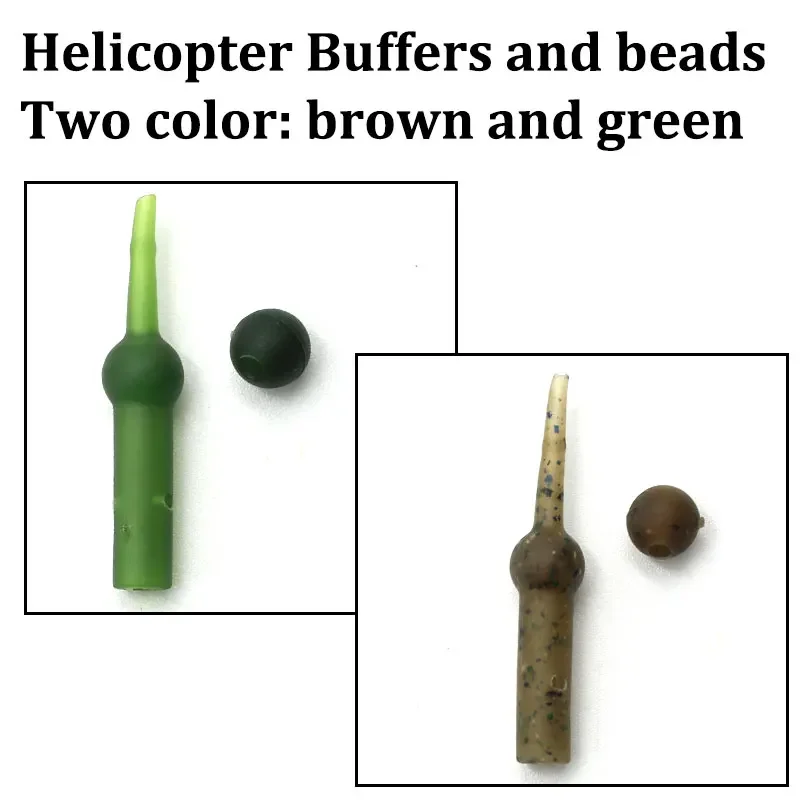 10pcs Carp Fishing Run Rig Accessories Kit Heli Chod Rig Ring Clips Rubber Bead for Carp Fishing Helicopter Rig Tackle