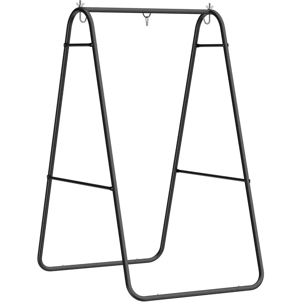 

Heavy-Duty Steel Hammock Chair Stand, Outdoor Swing Support, Max 330lbs Load, Black