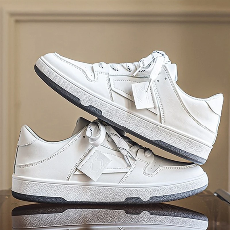 جديد 2025 أحذية رياضية كاجوال للرجال نعل سميك منخفض علوي قابل للتنفس مريح بمقدمة مستديرة كتلة ألوان نعل خارجي من المطاط الصناعي PU #3