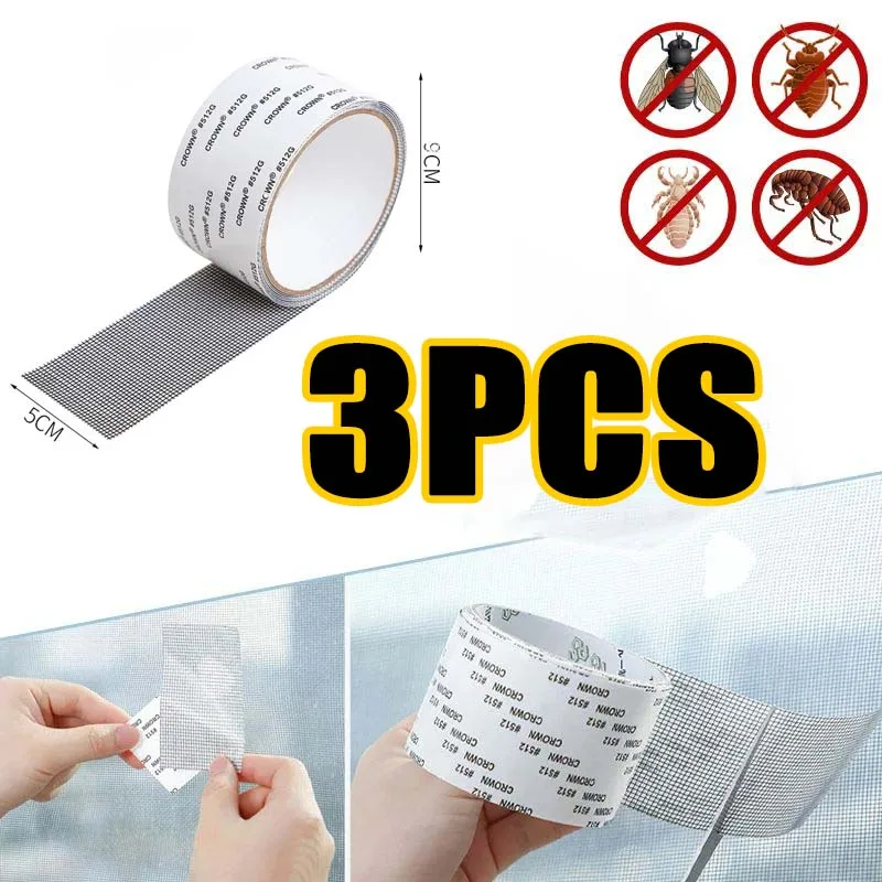 Screen Repair Tape Avoid Insect Fly Door Window Mosquito Net Patch Strong Adhesive Screen Repair Stickers for Repair Holes Tears