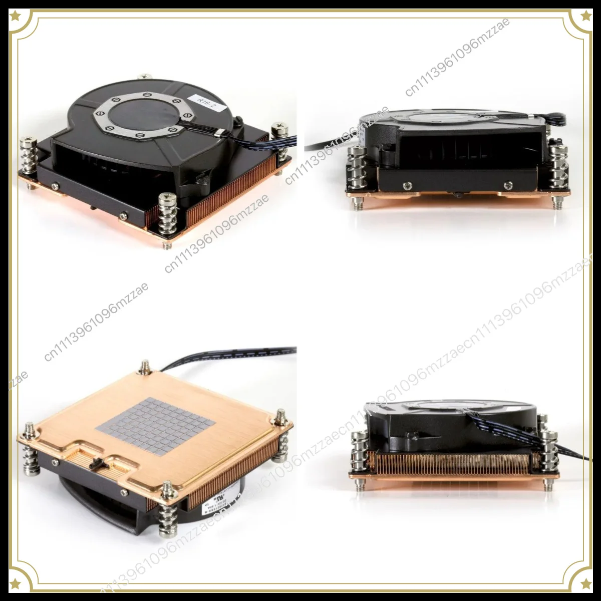 Square 1U All Copper, Soaking Plate VC Server Radiator R16