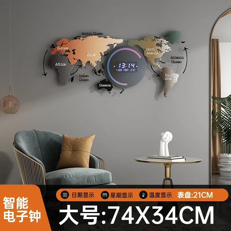 Big Size Wall Clock Living Room 3d Art Digital Wall Clock Large Stylish Ornaments Horloge Murale Decoration Home - view 6