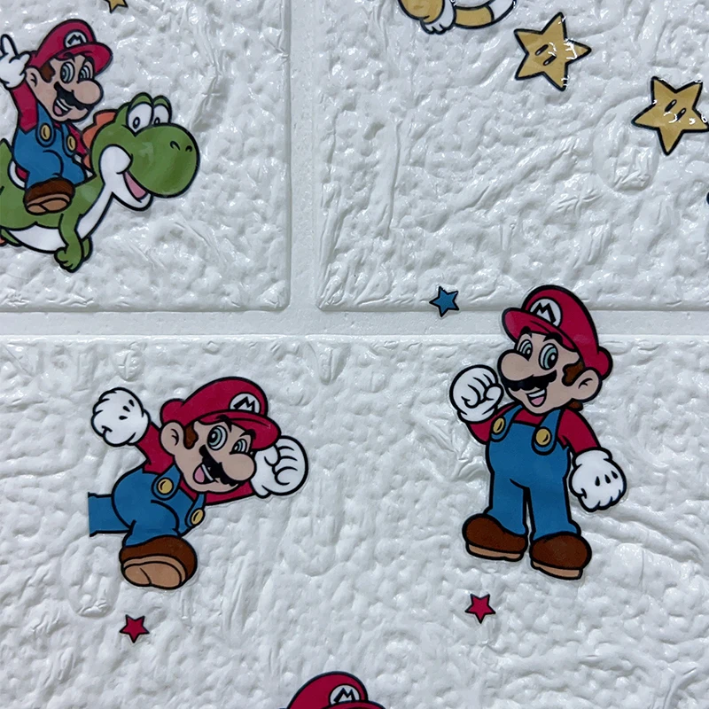 1/4Pcs Mario Bros Cartoon UV DTF Wraps Transfer Sticker DIY For 16oz Libbey Glass Cup Waterproof Wrap Transfers Decals Cup Gift