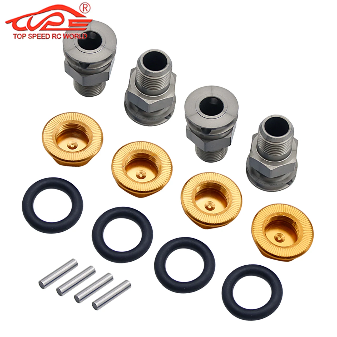 Metal Front Rear 24mm Hex Hub Axle or Wheel Nut 4pcs for 1/5 Losi 5ive T ROFUN ROVAN LT KingmotorX2 FID QL DTT Rc Car Parts - Image 2