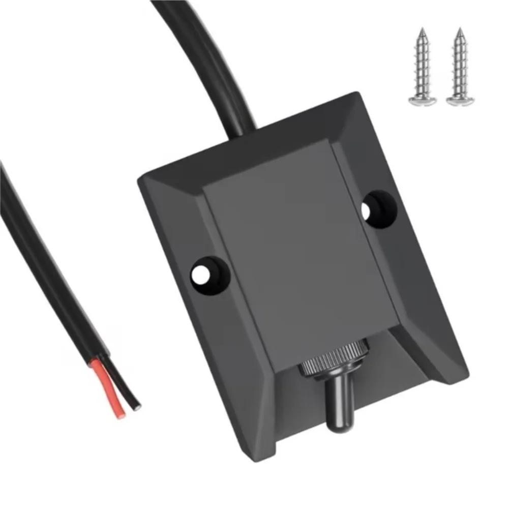 For Marine Grade Latching Rocker Switch 12V 30A 2-Pin Wired Design ABS Black for RV Boat Automotive Electrical Installations