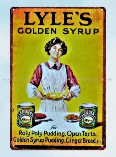 man cave garage shop metal wall art Lyle's golden Syrup tin sign