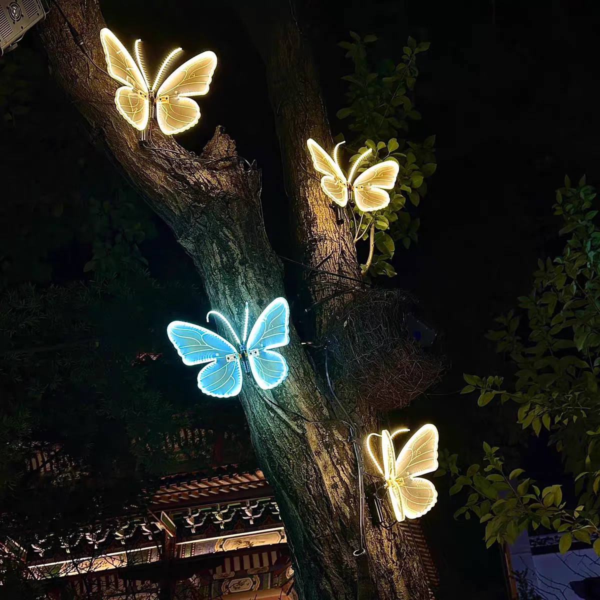 LED Butterfly Lights for Outdoor Decor - Dynamic & Static Modes